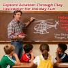 imageDEERC Apache RC Helicopter for Kids 812 Remote Control Helicopter for Adults Helicopters Toy with 26 Mins Flight Time 2 Batteries LED Lights Altitude Hold Chrismas GIF for BoysFashion