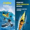imageDEERC RC Kayak Boat for Kids24 Ghz Remote Control Shark Boat Toys WLED Light for PoolsLakeBathtub Never Capsize Summer Outdoor Water Toys Gift for Boys Girls