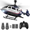 imageDEERC Apache RC Helicopter for Kids 812 Remote Control Helicopter for Adults Helicopters Toy with 26 Mins Flight Time 2 Batteries LED Lights Altitude Hold Chrismas GIF for BoysBule