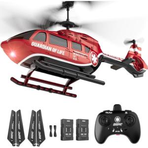 imageDEERC Apache RC Helicopter for Kids 812 Remote Control Helicopter for Adults Helicopters Toy with 26 Mins Flight Time 2 Batteries LED Lights Altitude Hold Chrismas GIF for BoysFashion