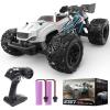 imageDEERC RC Car Remote Control Car for Age 812 All Terrain RC Monster Truck W 2 Batteries for 40 Min Play 24GHz Outdoor Off Road Rock Crawler Toy Xmas Gift for Boys Girls Kids BeginnersBrushed 120 Scale