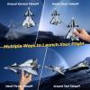 imageDEERC 4CH Brushless RC PlaneSciFi Remote Control Jet Hobby Airplane with LED Lights RTF Aerobatic Aircraft Toys24GHz 6axis Gyro Stabilizer EPP Glider Aircraft Plane for Adults Beginners Advanced