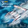 imageDEERC RC Plane for Water Land amp Air Amphibious TriPhibian Aircraft 3CH Remote Control Plane W 2 Batteries 24GHz RTF Airplane Glider for Boy Girl
