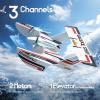 imageDEERC RC Plane for Water Land amp Air Amphibious TriPhibian Aircraft 3CH Remote Control Plane W 2 Batteries 24GHz RTF Airplane Glider for Boy Girl