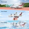 imageDEERC RC Plane for Water Land amp Air Amphibious TriPhibian Aircraft 3CH Remote Control Plane W 2 Batteries 24GHz RTF Airplane Glider for Boy Girl