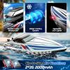imageDEERC 16 Brushless RC Boat for Adults Hobby Grade 35 KPH Remote Control Racing Boat with 3S Power SelfRighting Metal Drive Shaft 2  2000mAh Batteries and Carrying Case for Lakes and Pools