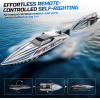imageDEERC 16 Brushless RC Boat for Adults Hobby Grade 35 KPH Remote Control Racing Boat with 3S Power SelfRighting Metal Drive Shaft 2  2000mAh Batteries and Carrying Case for Lakes and Pools