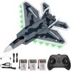 imageDEERC 2CH F22 Raptor RC Plane wiht LightsRemote Control Airplane Fighter Toys24GHz 6axis Gyro Stabilizer RTF Glider Aircraft Jet Plane with 3 BatteriesEasy to Fly for Boys Adults