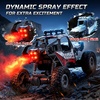 image:imageDEERC DE125 114 RC Rock Crawler 4WD Remote Control OffRoad Monster Truck with Mist Spray Metal Shell LED Lights 24GHz AllTerrain Car 2 Batteries Gifts for Kids amp Adults