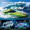 image:imageDEERC Fast Brushless RC Boat for Adults 40KPH 19 High Speed Racing Boat 3S 2500mAh Lipo Battery SelfRighting 24GHz Remote Control Boat WLights Dual Waterproof for Lake Pool amp Saltwater S7