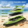 image:imageDEERC Fast Brushless RC Boat for Adults 40KPH 19 High Speed Racing Boat 3S 2500mAh Lipo Battery SelfRighting 24GHz Remote Control Boat WLights Dual Waterproof for Lake Pool amp Saltwater S7