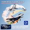 image:imageDEERC 2CH F22 Raptor RC Plane wiht LightsRemote Control Airplane Fighter Toys24GHz 6axis Gyro Stabilizer RTF Glider Aircraft Jet Plane with 2 BatteriesEasy to Fly for Boys AdultsF16 RC Plane