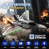 image:imageDEERC 2CH F22 Raptor RC Plane wiht LightsRemote Control Airplane Fighter Toys24GHz 6axis Gyro Stabilizer RTF Glider Aircraft Jet Plane with 2 BatteriesEasy to Fly for Boys AdultsF22 RC Plane