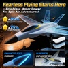image:imageDEERC 2CH F22 Raptor RC Plane wiht LightsRemote Control Airplane Fighter Toys24GHz 6axis Gyro Stabilizer RTF Glider Aircraft Jet Plane with 2 BatteriesEasy to Fly for Boys AdultsF18 RC Plane
