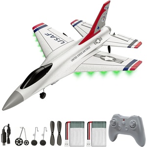 image:imageDEERC 2CH F22 Raptor RC Plane wiht LightsRemote Control Airplane Fighter Toys24GHz 6axis Gyro Stabilizer RTF Glider Aircraft Jet Plane with 2 BatteriesEasy to Fly for Boys AdultsF16 RC Plane